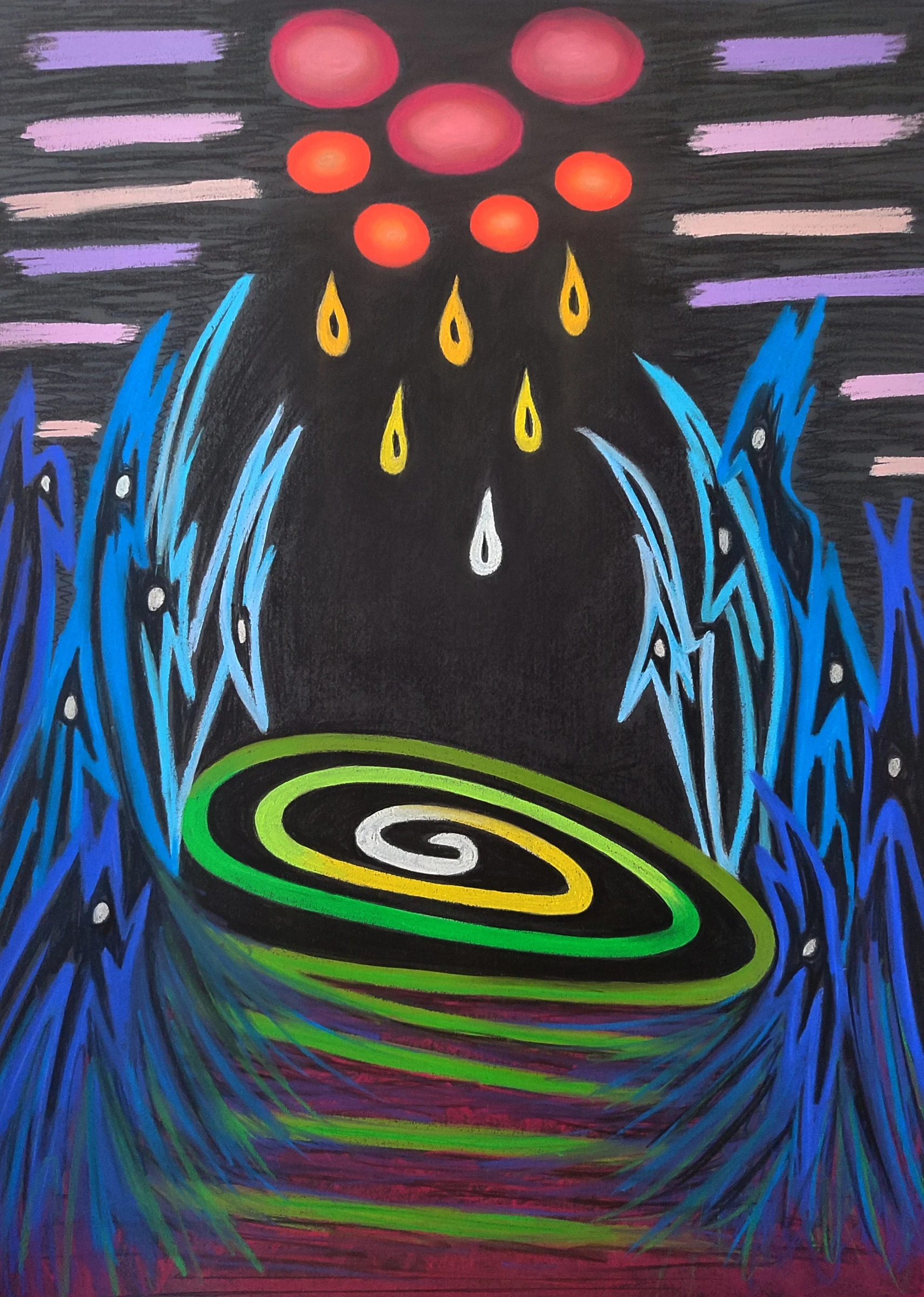 Obra pictórica «Acaecimiento» de Giovanna Mosquera