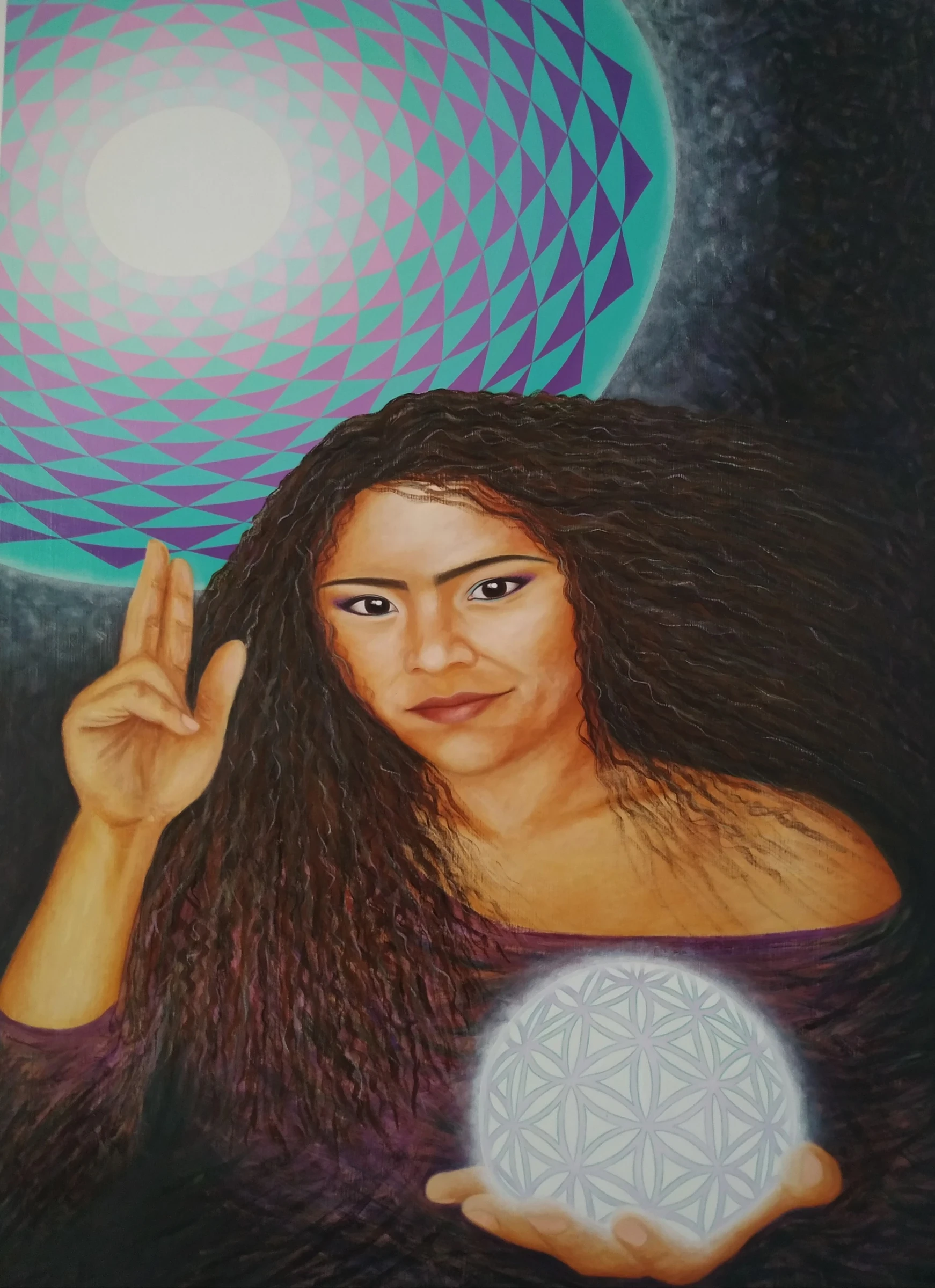 Obra pictórica «Autorretrato de un artista» de Giovanna Mosquera