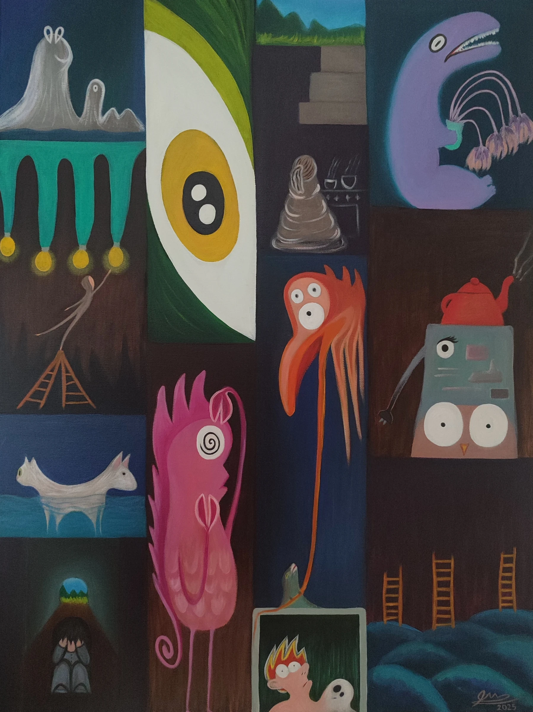 Obra pictórica «Cuéntame una historia 1» de Giovanna Mosquera