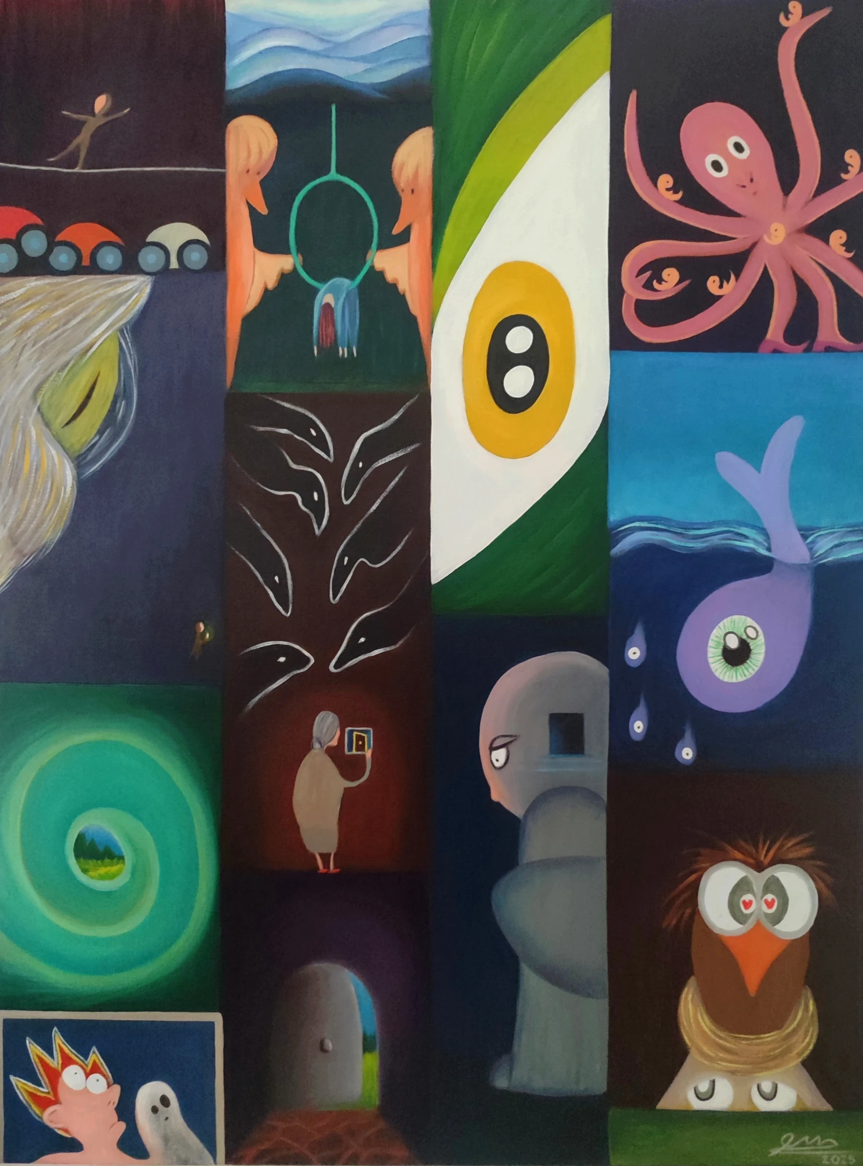 Obra pictórica «Cuéntame una historia 2» de Giovanna Mosquera
