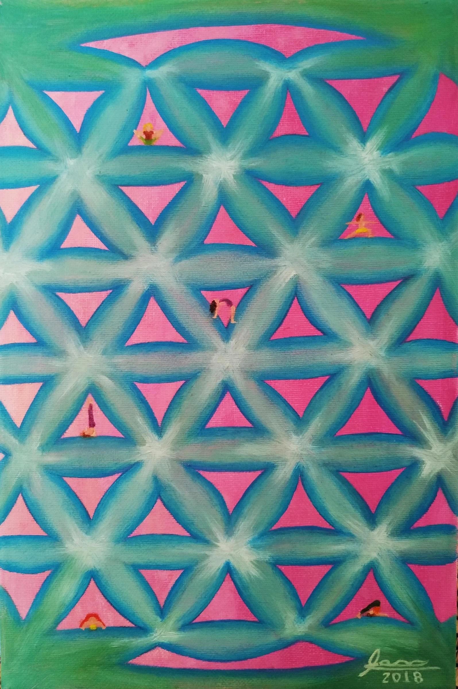 Obra pictórica «Flor de vivir» de Giovanna Mosquera