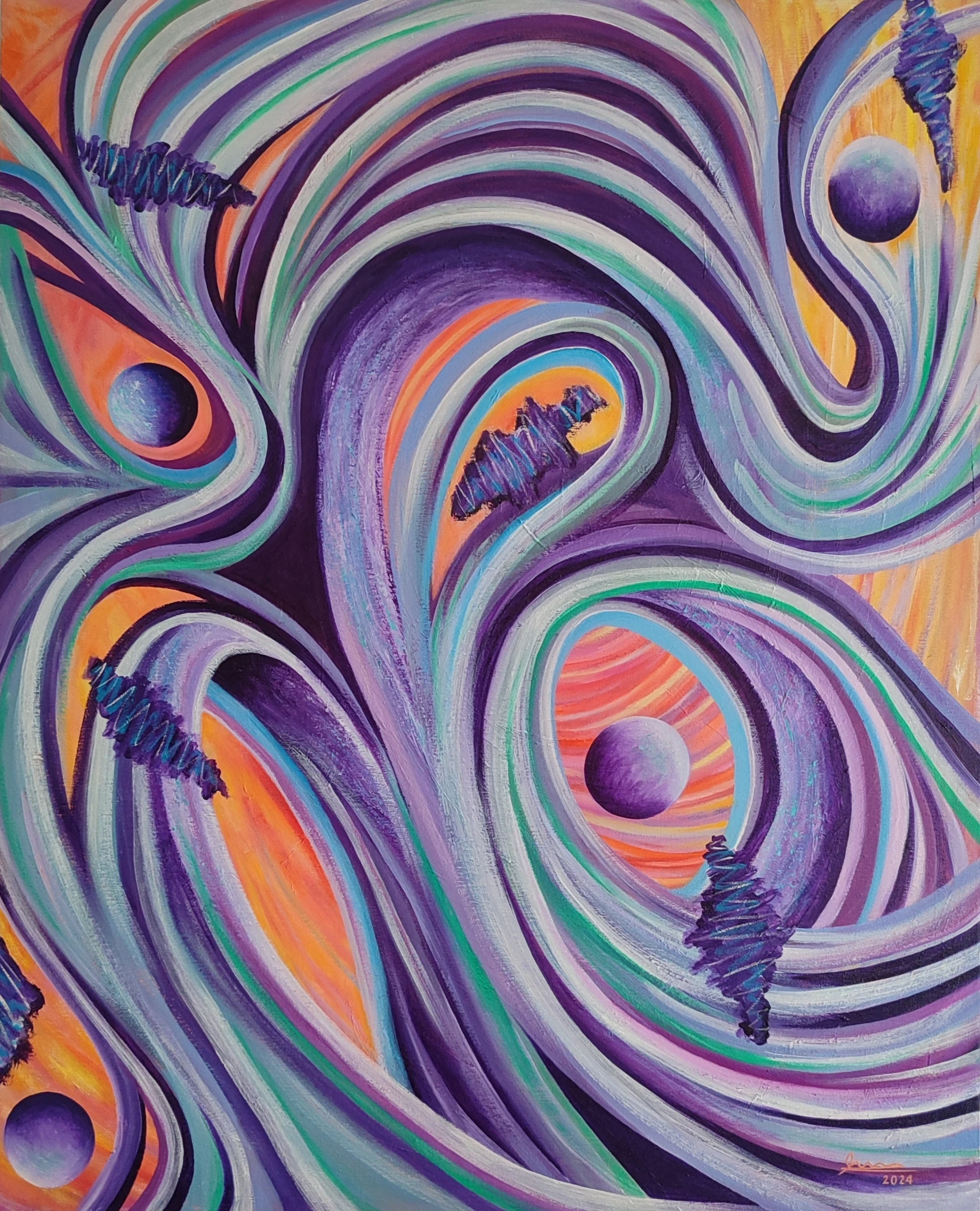 Obra pictórica «Fluido» de Giovanna Mosquera