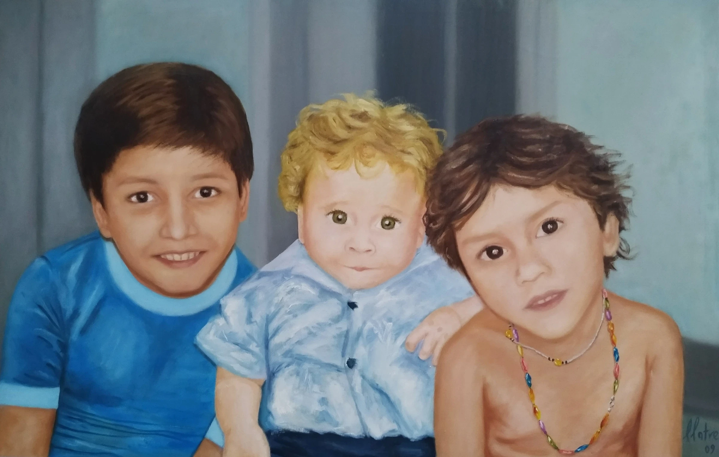 Obra pictórica «Hermanos» de Giovanna Mosquera