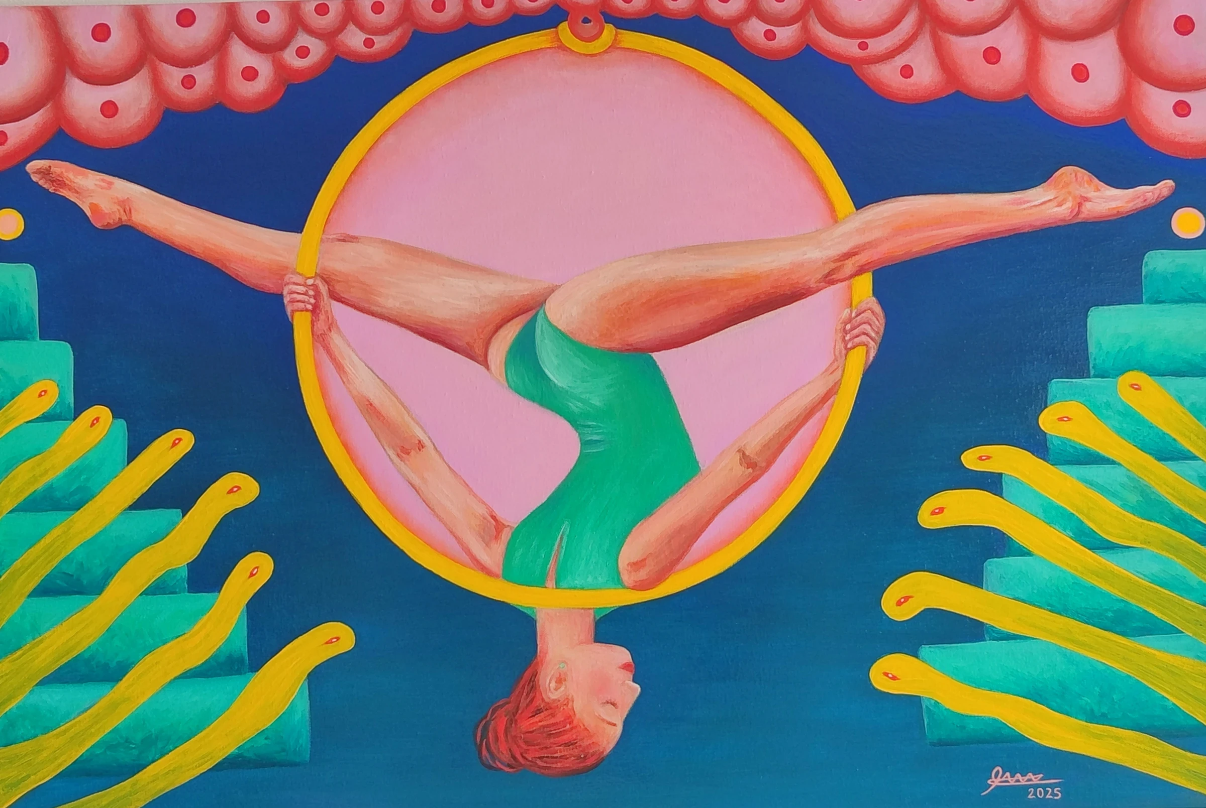Obra pictórica «Mujer equilibrio» de Giovanna Mosquera