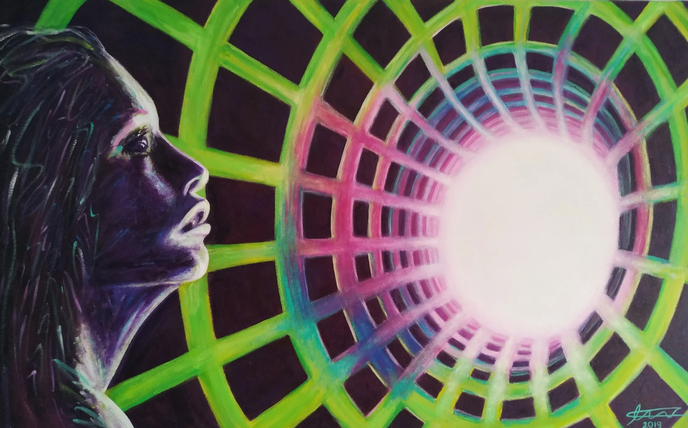 Obra pictórica «Mujer portal» de Giovanna Mosquera
