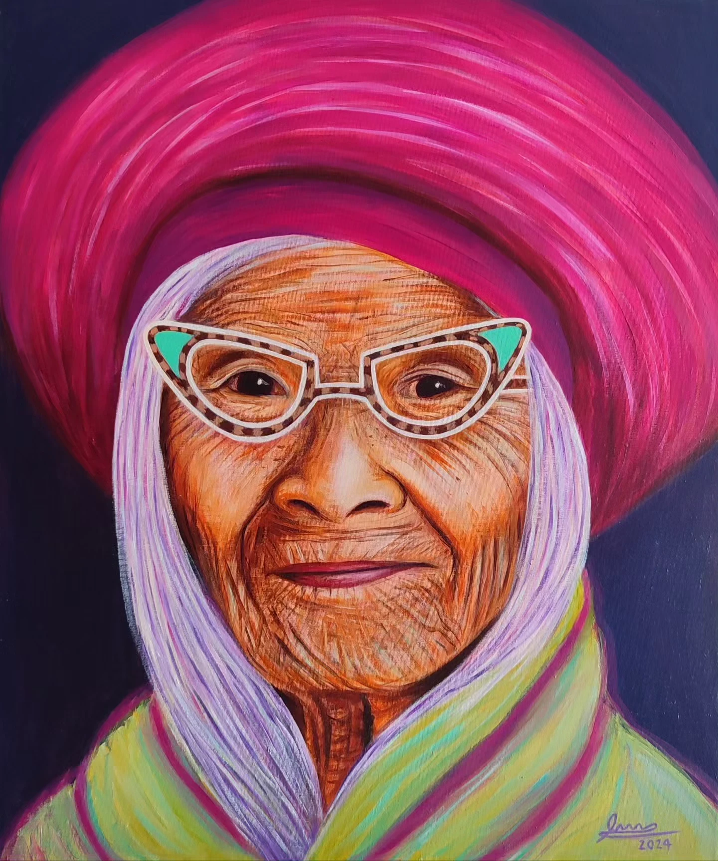 Obra pictórica «Mujer sabia 1» de Giovanna Mosquera