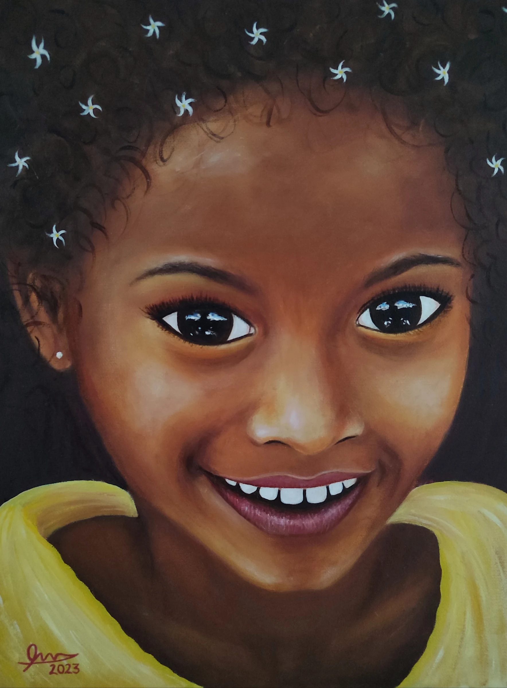 Obra pictórica «Niña esperanza» de Giovanna Mosquera