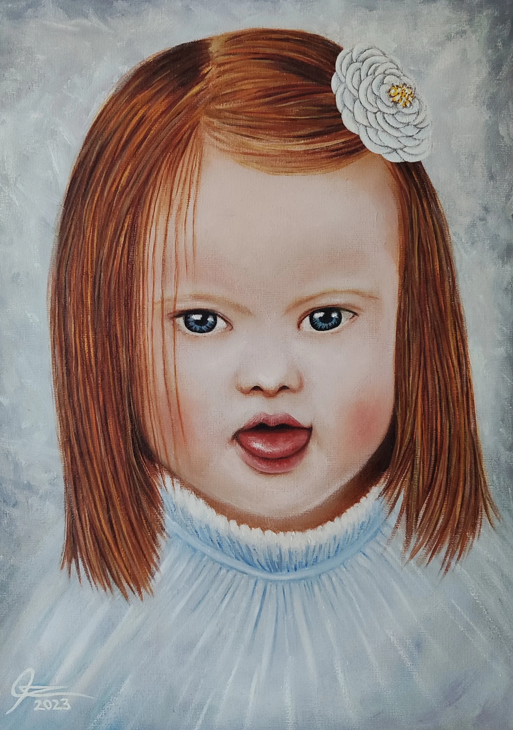 Obra pictórica «Niña inocencia» de Giovanna Mosquera