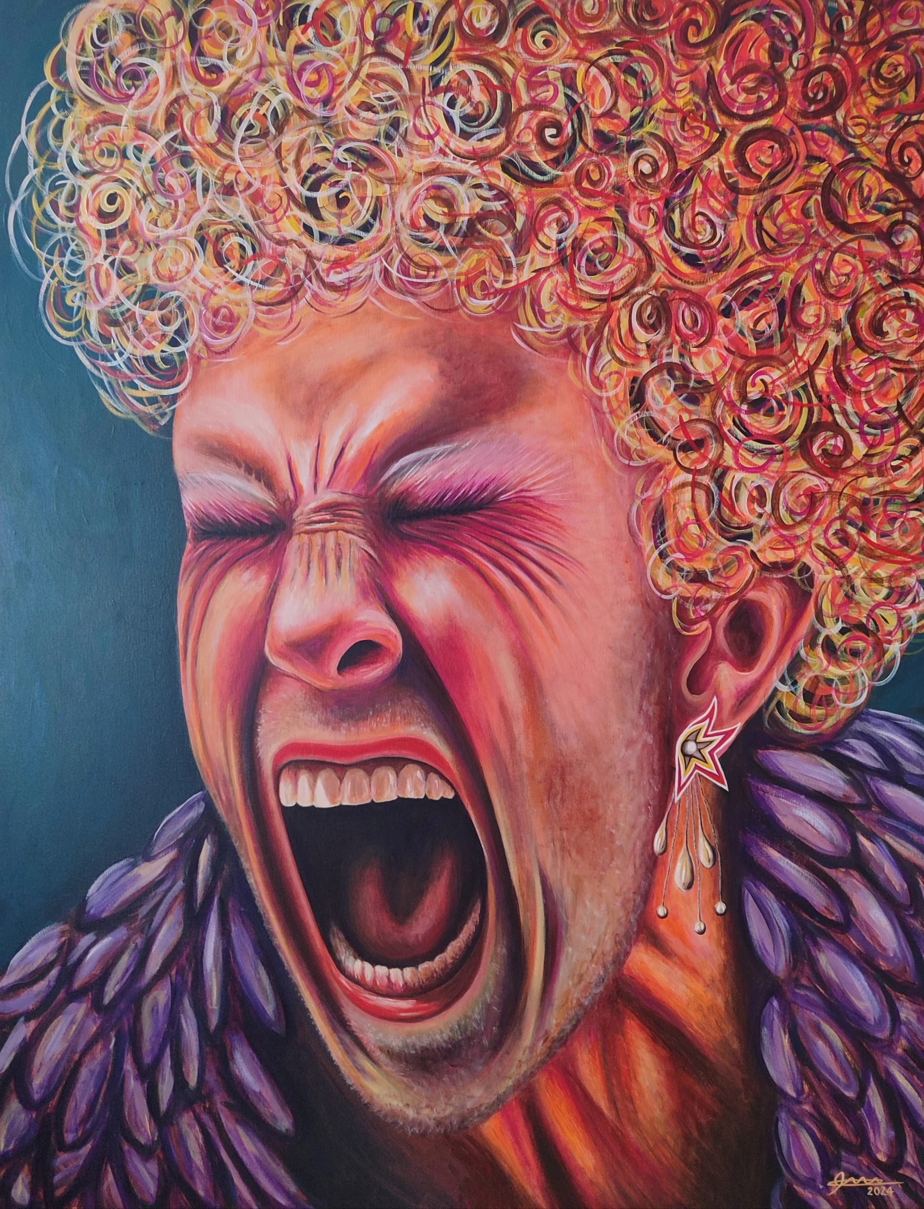 Obra pictórica «Scream queen» de Giovanna Mosquera