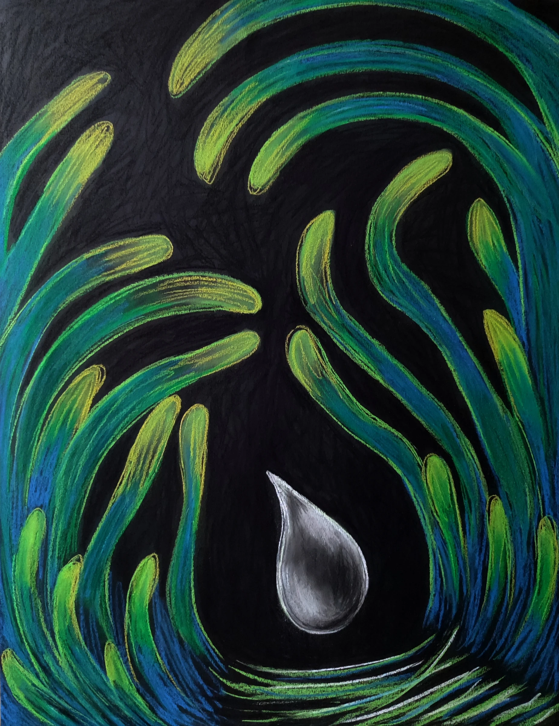 Obra pictórica «Última gota» de Giovanna Mosquera